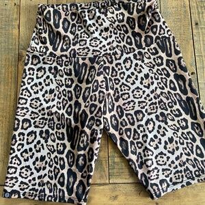 Onzie Leopard Biker Short